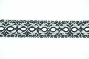 1.5 Inch Flat Lace, Black (50 yards) MADE IN USA