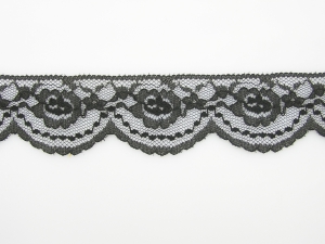 1.75 Inch Flat Lace, Black (50 yards) MADE IN USA