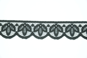 1.75 Inch Flat Lace, Black (50 yards) MADE IN USA