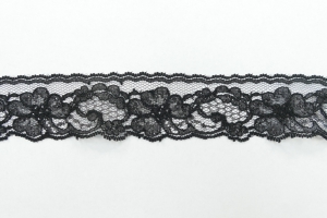 1.75 Inch Flat Lace, Black (50 yards) MADE IN USA