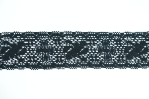 2 inch Flat Lace, black (50 yards) MADE IN USA