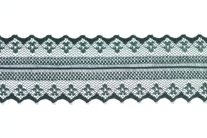 2 Inch Flat Lace, Black (50 yards) MADE IN USA