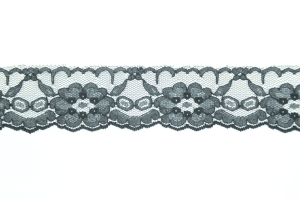 2 Inch Flat Lace, Black (50 yards) MADE IN USA
