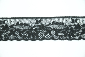 2 Inch Flat Lace, Black (50 yards) MADE IN USA