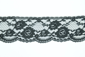 2.5 Inch Flat Lace, Black (50 yards) MADE IN USA