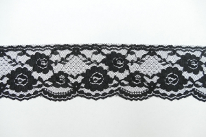 2.5 Inch Flat Lace, Black (25 yards) MADE IN USA