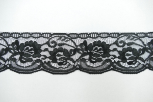 2.5 Inch Flat Lace, Black (50 yards) MADE IN USA