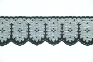 2.5 Inch Flat Lace, Black (25 yards) MADE IN USA