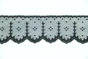 2.5 Inch Flat Lace, Black (25 yards) MADE IN USA