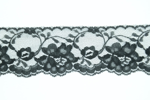 2.5 Inch Flat Lace, Black (50 yards) MADE IN USA