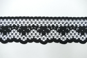 2.625 Inch Flat Lace, Black (25 yards) MADE IN USA