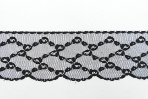 3 Inch Flat Lace, Black (25 yards) MADE IN USA