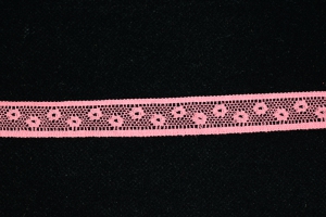 .75 Inch Flat Lace, Coral (100 yards) MADE IN USA