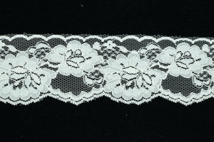 2.5 Inch Flat Lace, Cream (50 yards) MADE IN USA