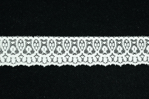 1.25 Inch Flat Lace, Ivory (50 Yards) MADE IN USA
