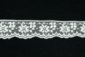 1.5 Inch Flat Lace, Ivory (50 Yards) MADE IN USA