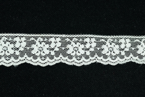 1.5 Inch Flat Lace, Ivory (50 Yards) MADE IN USA