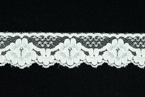 1.5 Inch Flat Lace, Ivory (50 Yards) MADE IN USA