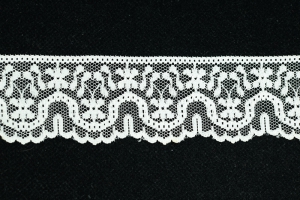 1.75 Inch Flat Lace, Ivory (50 Yards) MADE IN USA