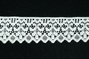1.75 Inch Flat Lace, Ivory (50 Yards) MADE IN USA