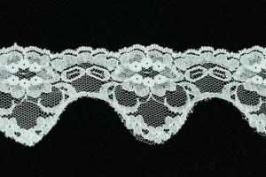 2 Inch Flat Lace, Ivory (50 yards) MADE IN USA