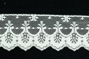 2 Inch Flat Lace, Ivory (50 yards) MADE IN USA