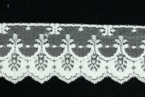2.25 Inch Flat Lace, Ivory (50 yards) MADE IN USA