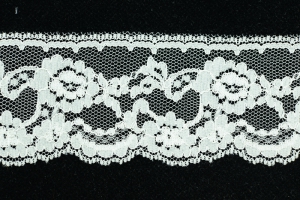 2.25 Inch Flat Lace, Ivory (50 yards) MADE IN USA
