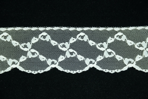 2.5 Inch Flat Lace, Ivory (50 yards) MADE IN USA