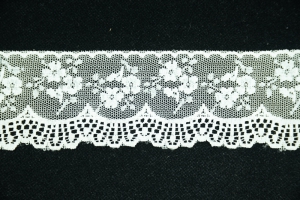 2.5 Inch Flat Lace, Ivory (50 yards) MADE IN USA