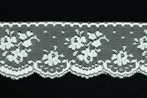 2.5 inch Flat Lace, Ivory (50 yards) MADE IN USA