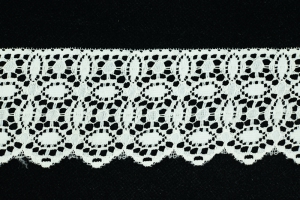 2.5 Inch Flat Lace, Ivory (25 yards) MADE IN USA