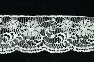 2.5 Inch Flat Lace, Ivory (50 yards) MADE IN USA