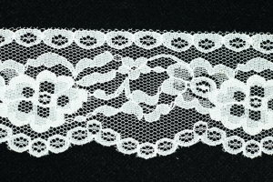 2.5 Inch Flat Lace, Ivory (50 yards) MADE IN USA