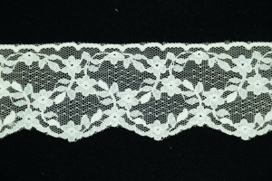 2.5 Inch Flat Lace, Ivory (50 yards) MADE IN USA