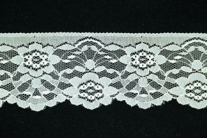 2.75 Inch Flat Lace, Ivory (25 yards) MADE IN USA