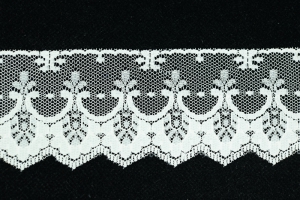 2.25 Inch Flat Lace, Ivory (50 Yards) MADE IN USA