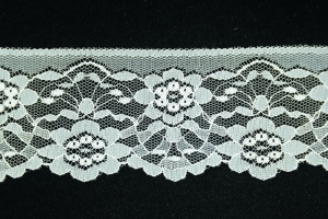 3 inch Flat Lace, Ivory (25 yards) MADE IN USA