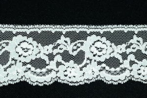 3 Inch Flat Lace, Ivory (25 yards) MADE IN USA