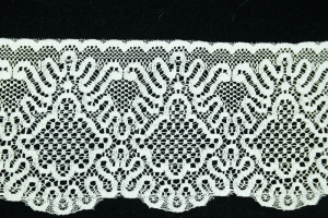 4 Inch Flat Lace, Ivory (25 Yards) MADE IN USA