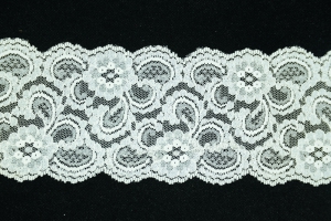 4 Inch Flat Lace, Ivory (25 yards) MADE IN USA