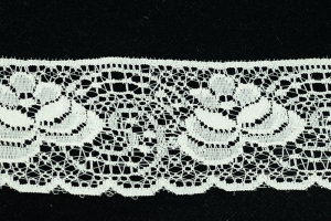 2.25 Inch Flat Lace, Natural (25 yards) MADE IN USA