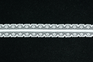 1 inch Flat Lace, White (50 yards) MADE IN USA