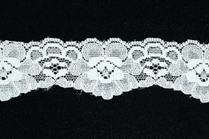 1.5 Inch Flat Lace, White (50 yards) MADE IN USA