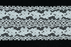 2.5 Inch Flat Lace, White (50 yards) MADE IN USA