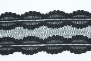 2.5 Inch Flat Lace, Black (30 yards) MADE IN USA