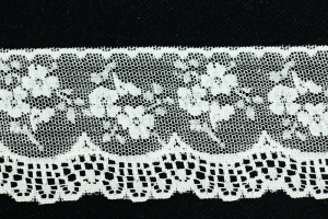 2.5 Inch Flat Lace, Ivory (50 yards) MADE IN USA