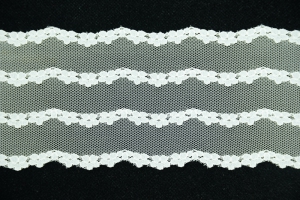 3.5 Inch Flat Lace, Ivory (46 yards) MADE IN USA