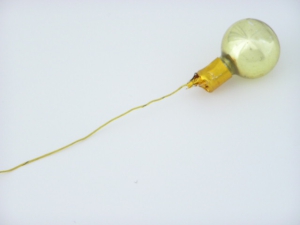 20MM Gold Glass Ball With Wire  (Lot of 1 Box - 12  Bunches Per Box) SALE ITEM