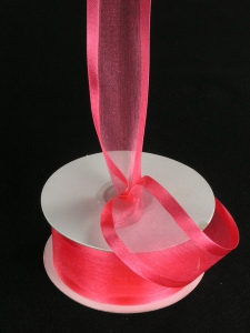 Organza Ribbon With Satin Edge , Coral, 5/8 Inch x 25 Yards (1 Spool) SALE ITEM